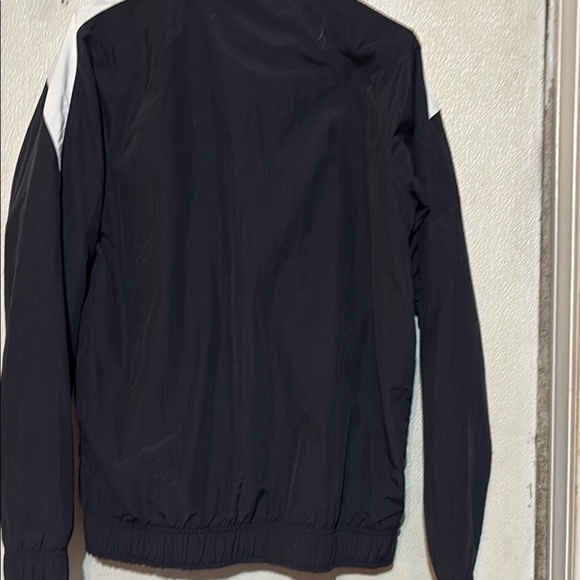 Reebok Black and White Windbreaker with Diagonal Stripe - Picture 2 of 6